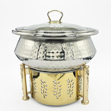 Small 24cm Chafing Dishes with Burner Stand & Steamer-Stainless Steel